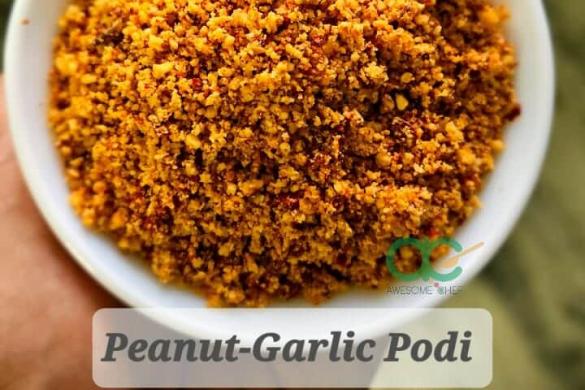 5-Ingredient Low Carb Peanut Garlic Podi